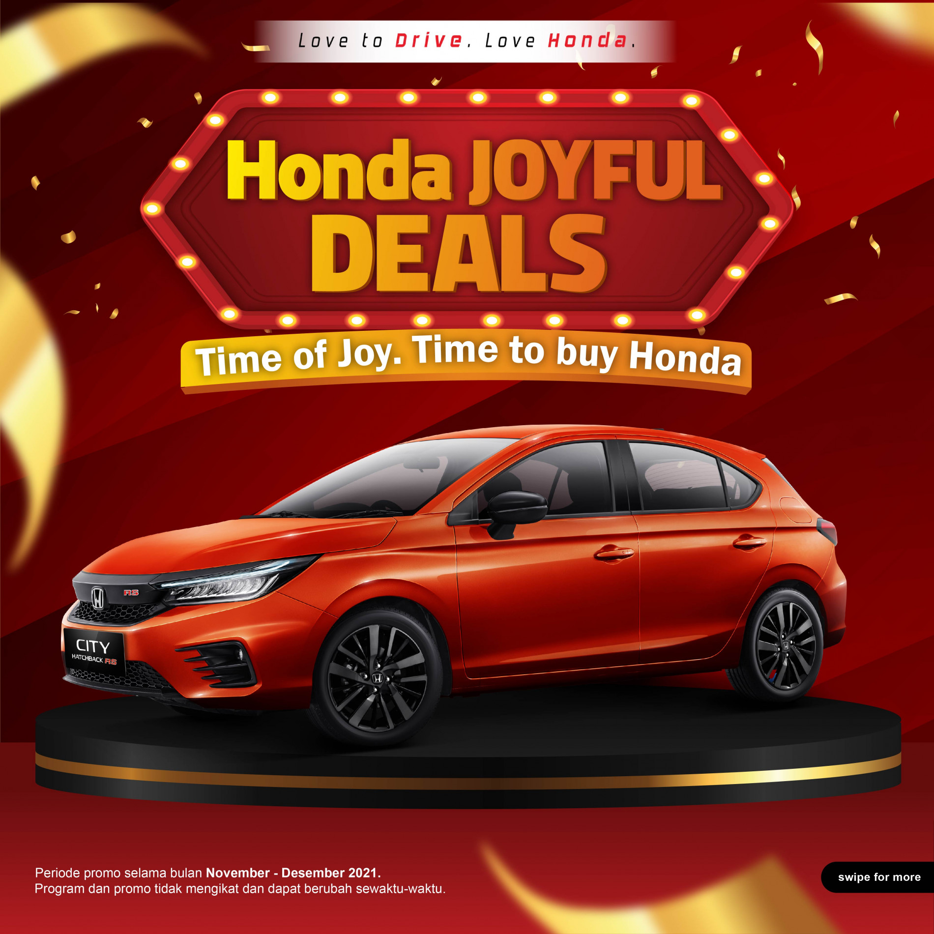Penjualan Bulan Oktober Honda Meningkat 82% Dibanding Bulan Sebelumnya